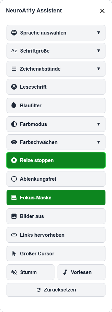 NeuroA11y Assistent